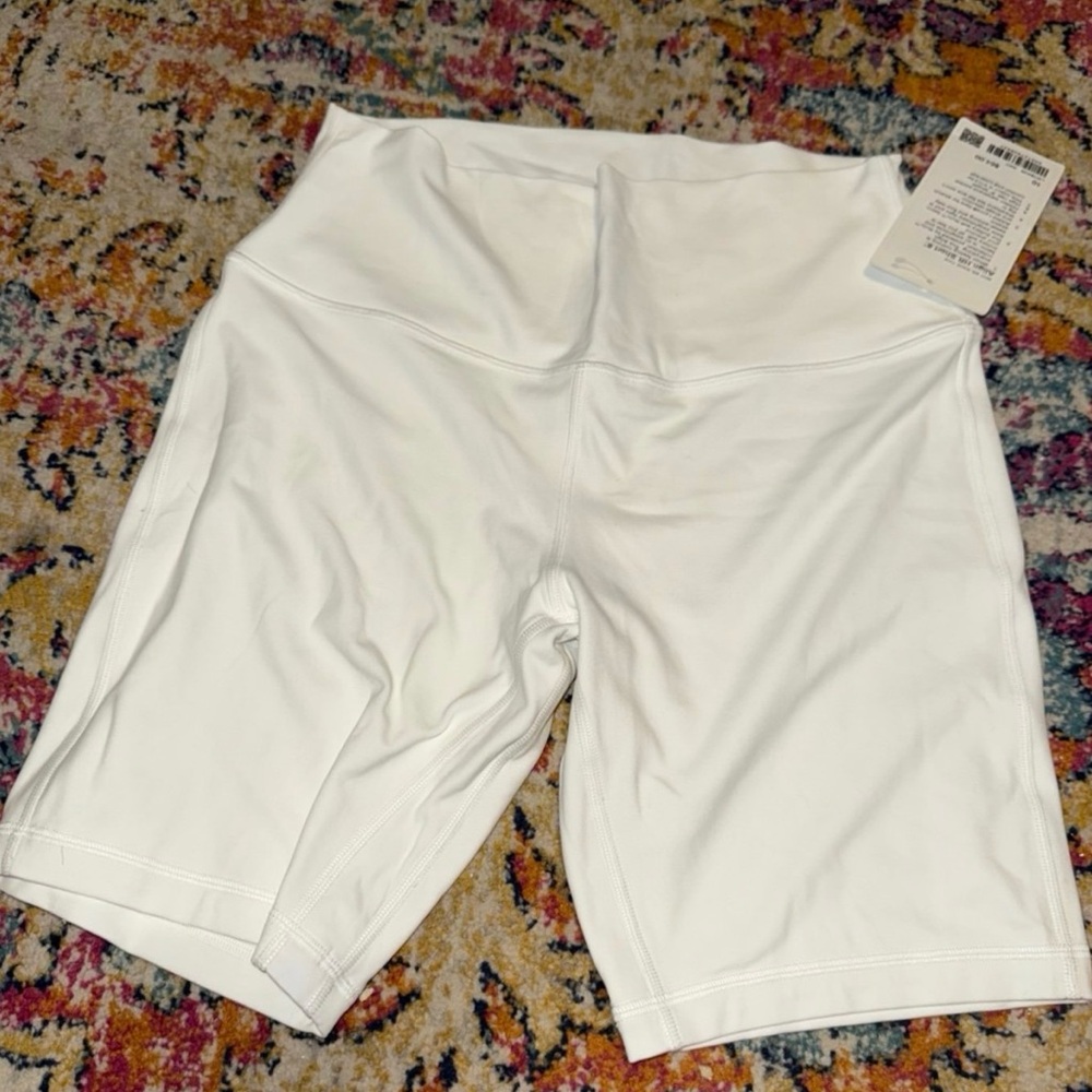 Lululemon Athletica White Bike Shorts Lightweight Performance